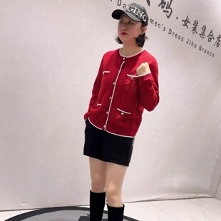 胖妹妹减龄显瘦打底衫 针丝缘子汇6513春季 加大女装 欧货针织衫 新款