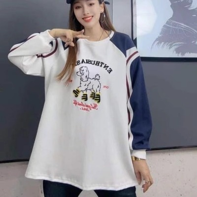 妃儿红秋季新款大码休闲卫衣上衣