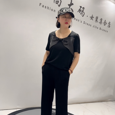 芮娜依莲夏季新款大码欧货短袖衫