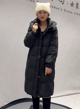 芮娜依莲冬新款大码中长款羽绒服