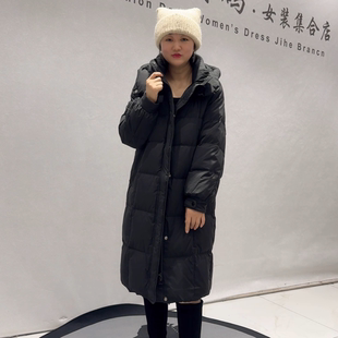 芮娜依莲9886冬季新款欧货中长款羽绒服加大码女装胖妹妹显瘦外套