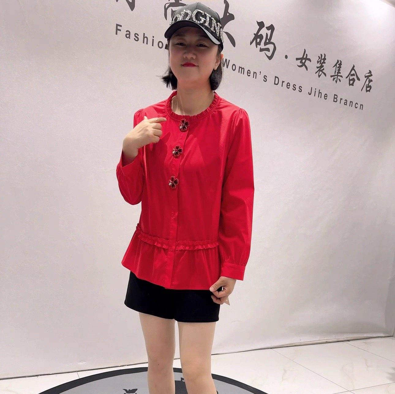9109芮娜依莲年货新款欧货减龄衬衫加大码女装胖妹妹气质百搭上衣,女装/女士精品,常规大码外套,淘宝优惠券,粉丝福利购,淘宝优惠卷