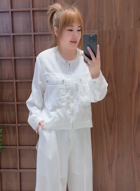 妃儿红6316夏季新款欧货减龄麻料薄款开衫外套防晒衫加大码女装潮