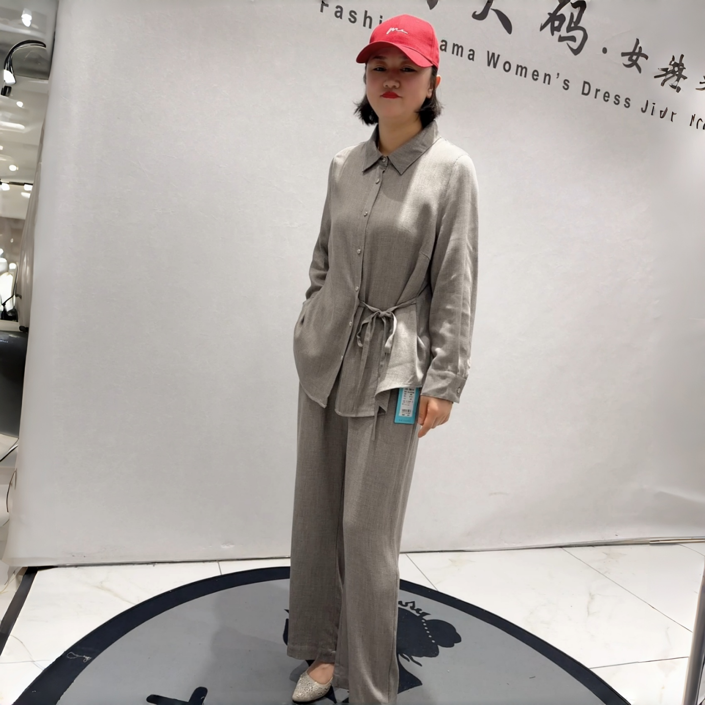 芮娜依莲蓝鲸之吻2086年货春款欧货套装加大码女装胖妹妹苎麻套装,女装/女士精品,常规大码外套,淘宝优惠券,粉丝福利购,淘宝优惠卷