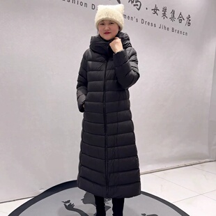 芮娜依莲9051冬季新款中长款羽绒服加大码女装胖妹妹显瘦减龄外套