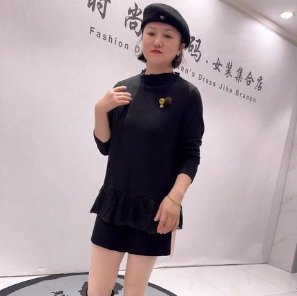 1609芮娜依莲年货新款欧货气质衫加大码女装胖妹妹洋气衫百搭上衣