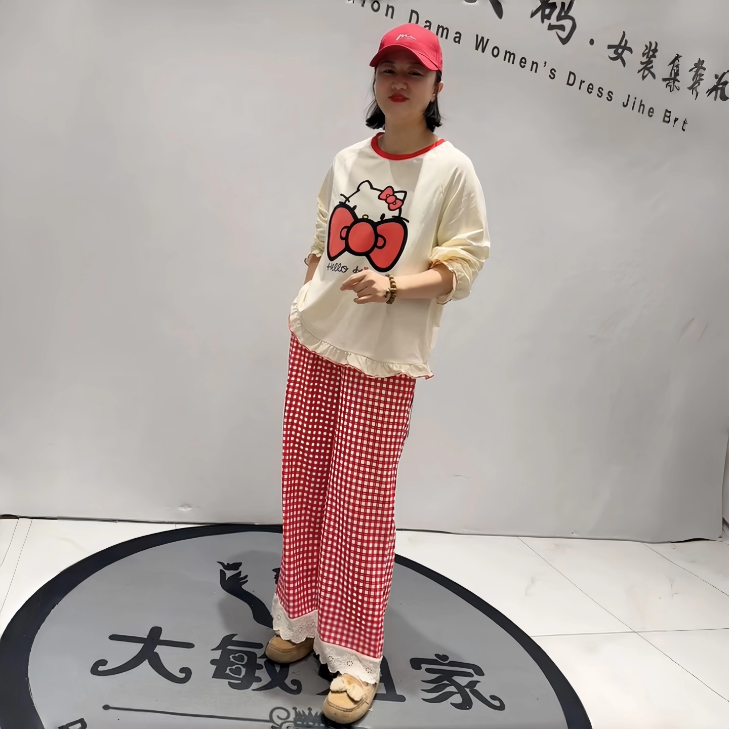 播本年货春款大码家居服两件套装