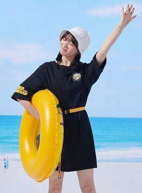 小黄人联名款361度连衣裙女装短袖T恤夏季圆领舒适柔软t恤运动裙