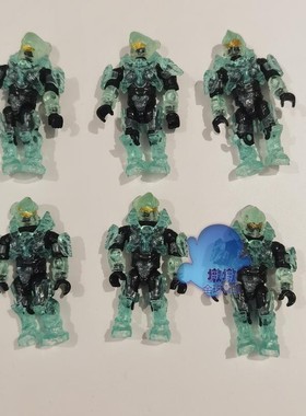 MEGA CONSTRUX美高/美家宝HALO光环 蓝色透明斯巴达散货人仔fpj25