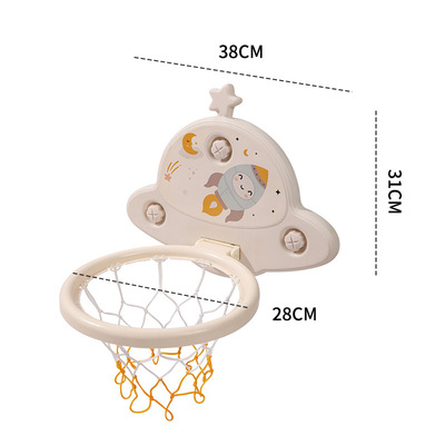 babybroll儿童篮球框投篮架室内免打孔静音玩具可折叠忙碌板配件