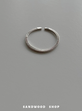 超美精致极细纯银素圈戒指