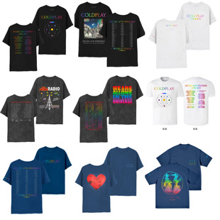 2025新款酷玩乐队Coldplay英国摇滚音乐香港行同款短袖T恤衫纯棉