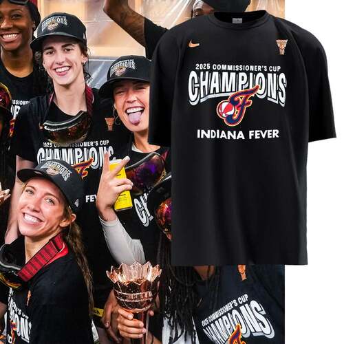 2025WNBA印第安纳狂热Indiana Fever夺冠同款凯特琳克拉克短袖T恤