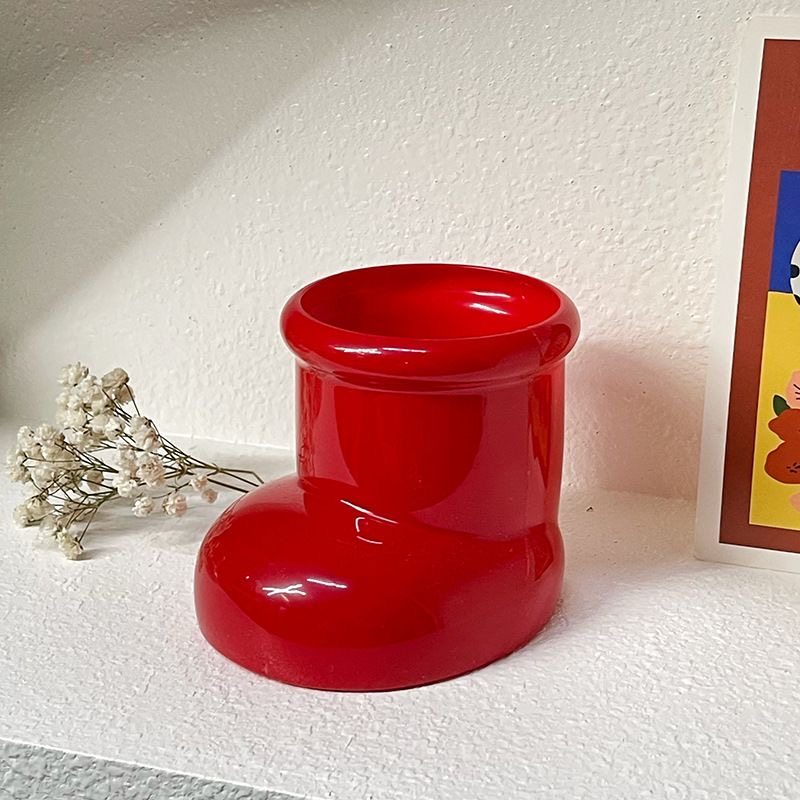 新款圣诞陶瓷红鞋花盆红靴子花瓶客厅桌面节日装饰摆件种绿植花卉,鲜花速递/花卉仿真/绿植园艺,花盆,淘宝优惠券,粉丝福利购,淘宝优惠卷