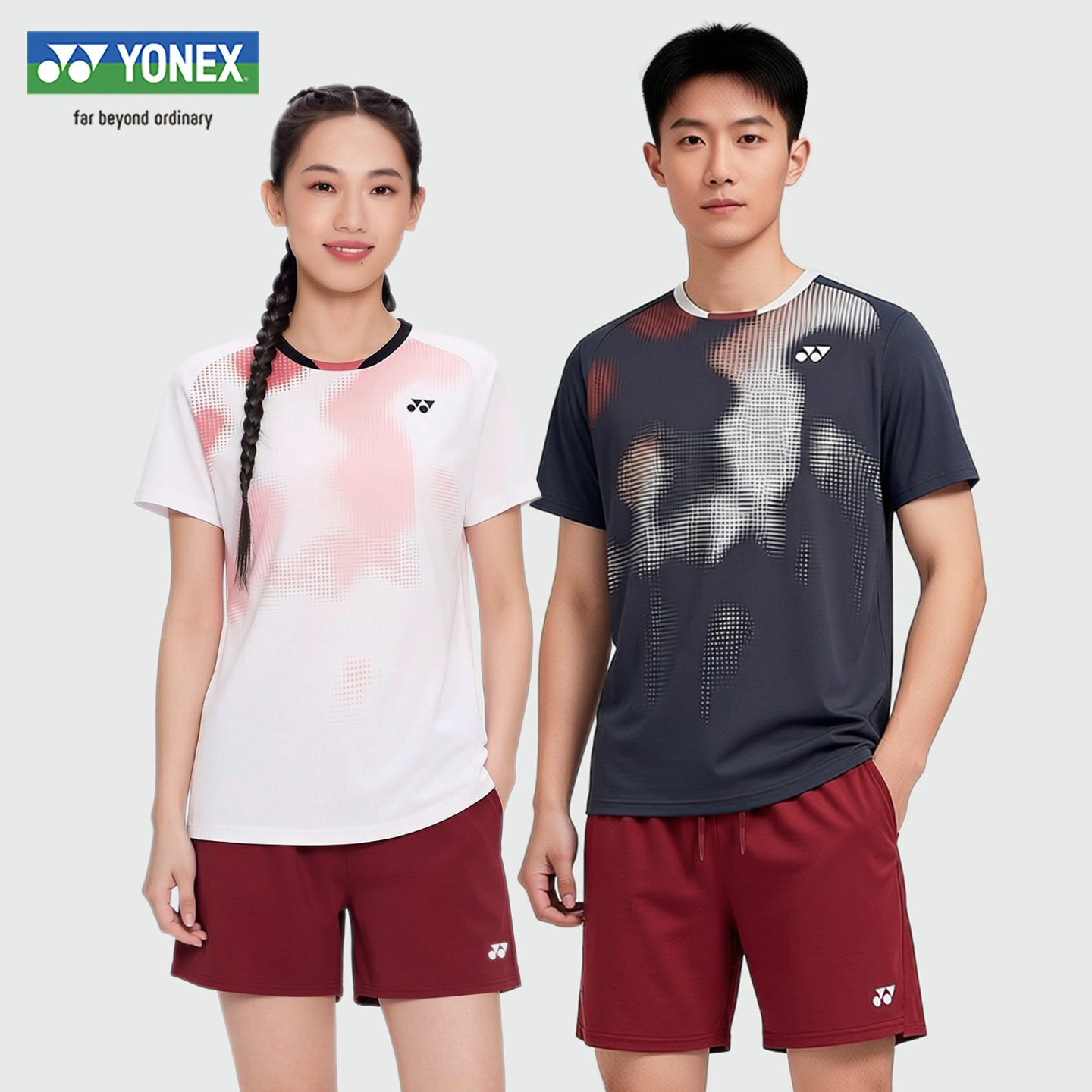 YONEX尤尼克斯羽毛球服yy男女速干透气运动T恤比赛队服球衣套装