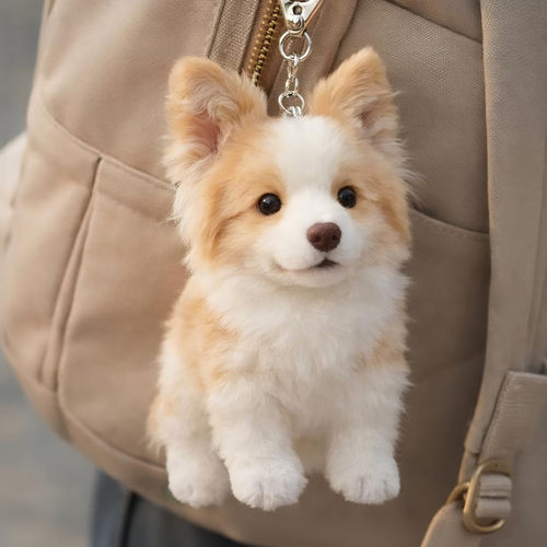 可爱金色边境牧羊犬毛绒