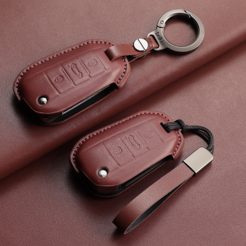 适用东风标致408钥匙套3008/508/4008折叠款锁匙2008/5008/301包