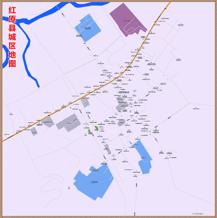 2019四川阿坝自治州红原县主城区地图交通旅游街道小区房产楼盘学