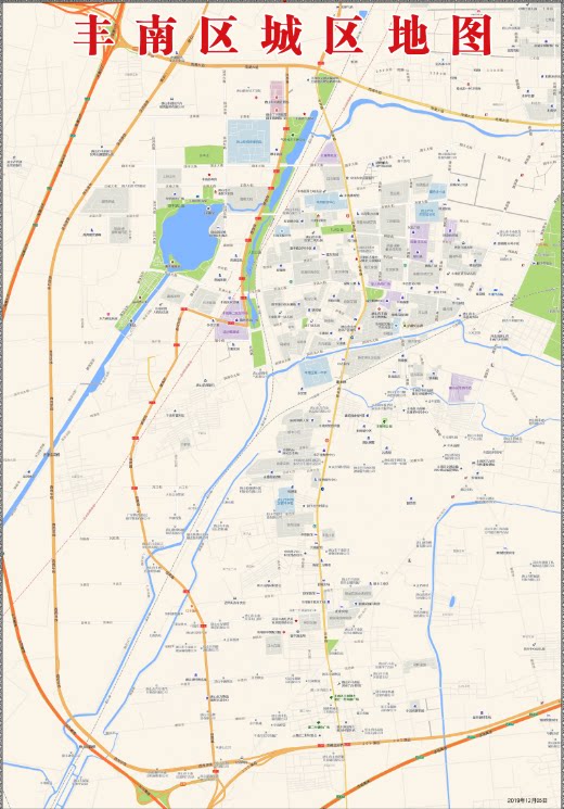 2019年河北唐山丰南区地图交通旅游街道小区房产楼盘学校