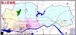 2022年6月安徽蚌埠市淮上区定制行政交通旅游乡镇村分布地图