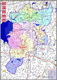 2022年5月安徽宣城市郎溪县定制行政交通旅游乡镇村落分布地图