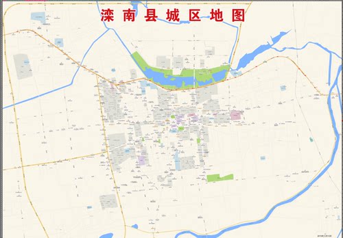 2019年河北唐山滦南县 主城区地图交通旅游街道小区房产楼盘学校