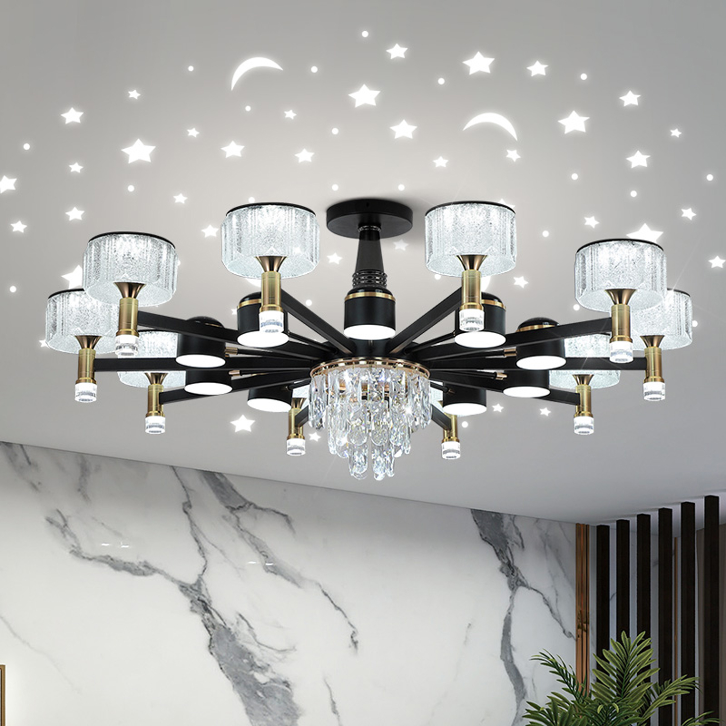 热卖网红星空顶简约现代客厅灯