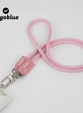 gogoblue牛皮系列 斜挎户外荧光色系手机挂绳含不锈钢夹片