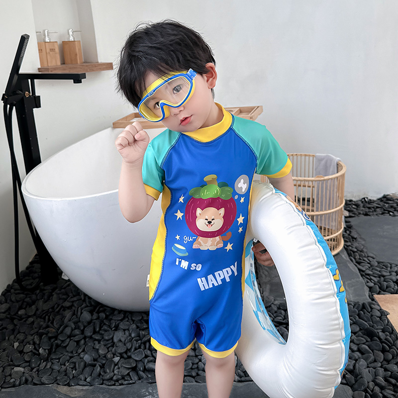 男童泳衣2025新款中小儿童奥特曼男孩分体游泳衣防晒速干短袖泳装