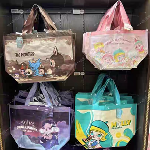 乐园代购 泡泡玛特城市乐园S/M/L购物袋 POP MART卡通手提袋