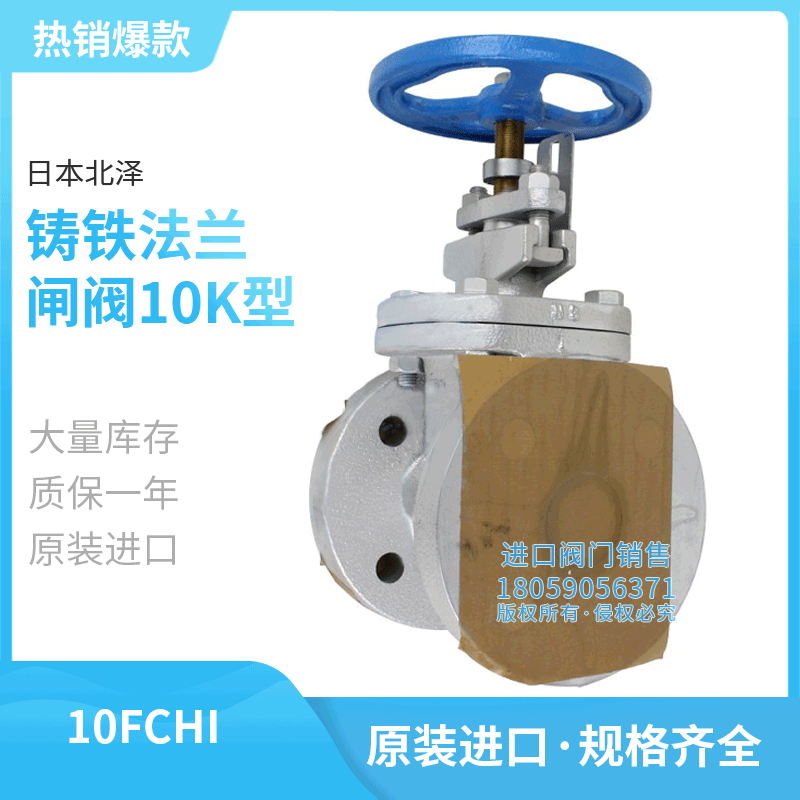 10fchi进口日本北泽开闭法兰闸阀