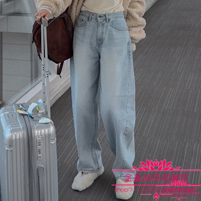 韩国官网正品代购2026年早春款气质大长腿时尚高腰显瘦百搭牛仔裤
