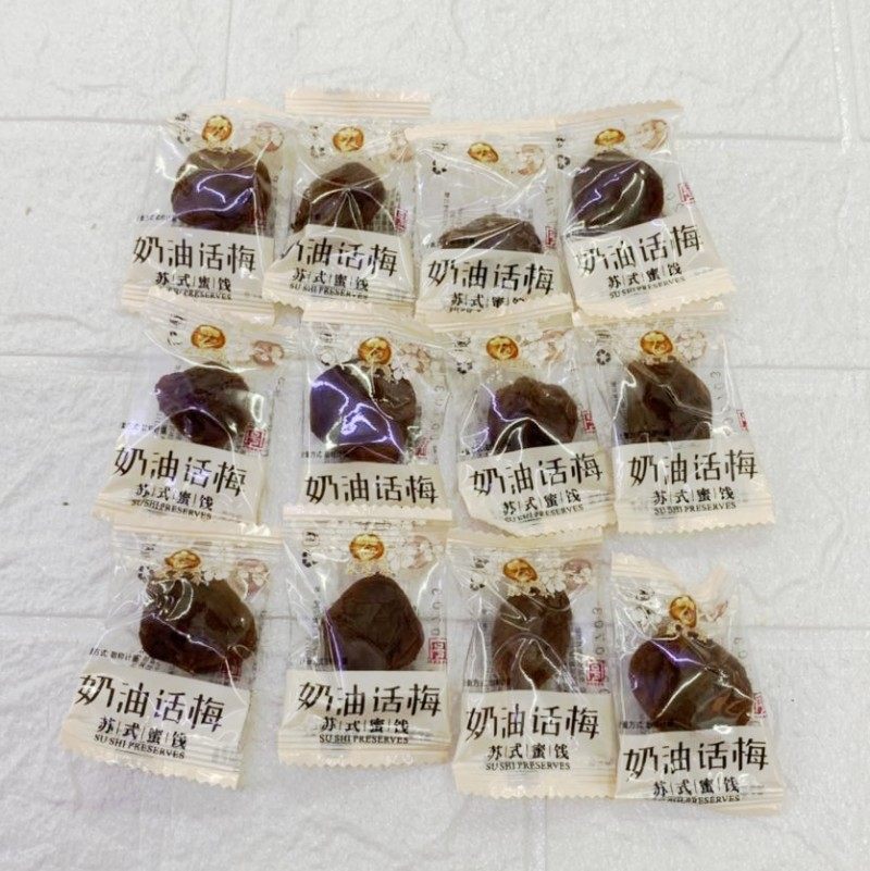话梅类食品苏州特产休闲蜜饯零食采芝斋奶油话梅250克散装包装