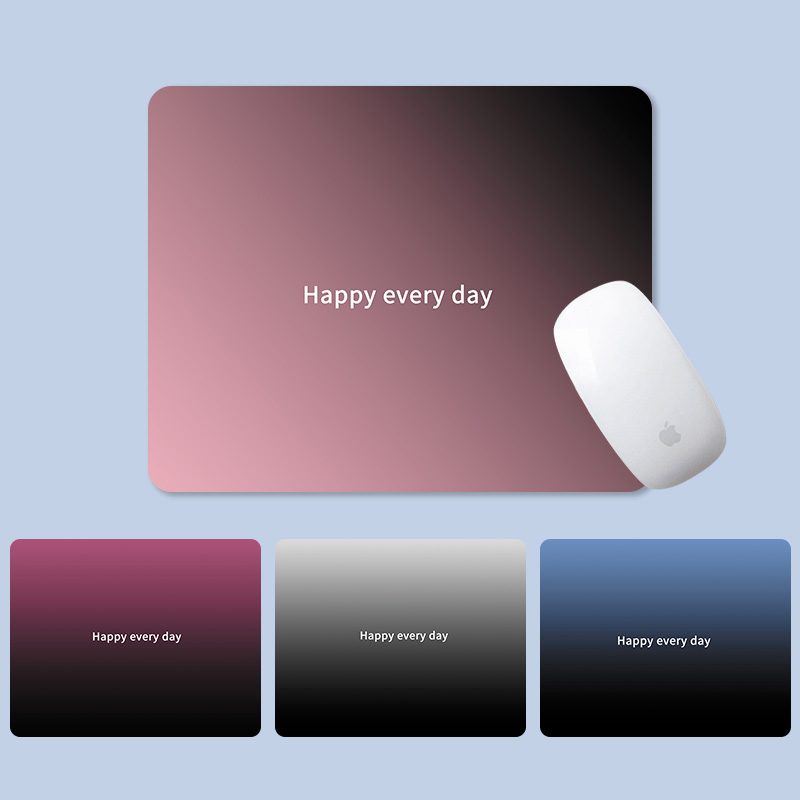 黑粉渐变鼠标垫小号鼠标垫女生可爱卡通图案软垫办公娱乐加厚锁边