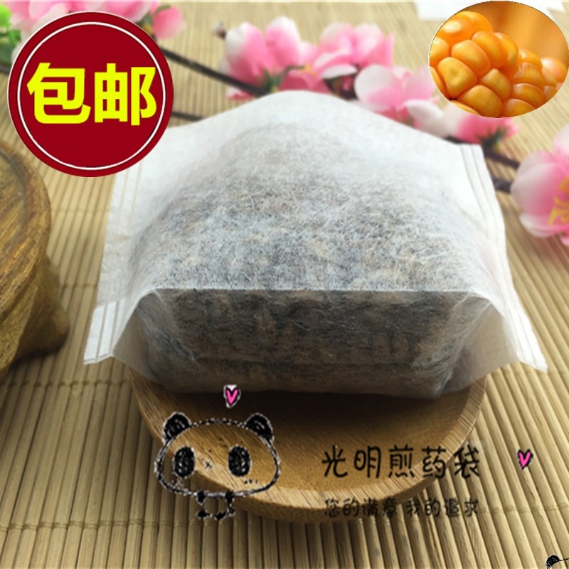100个7*8cm玉米纤维茶包袋 煎药袋 泡茶袋 过滤袋 空茶包中药袋