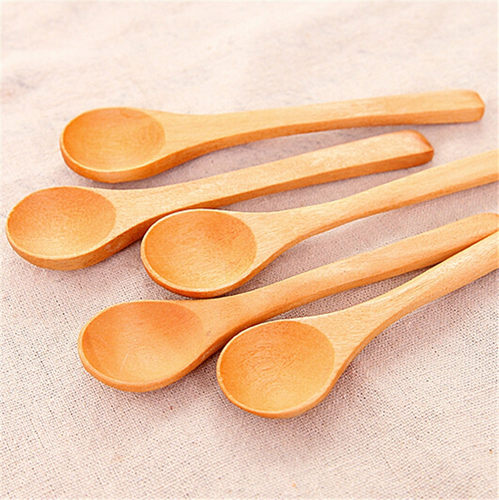 木质咖啡勺蜂蜜小木勺布丁调料勺