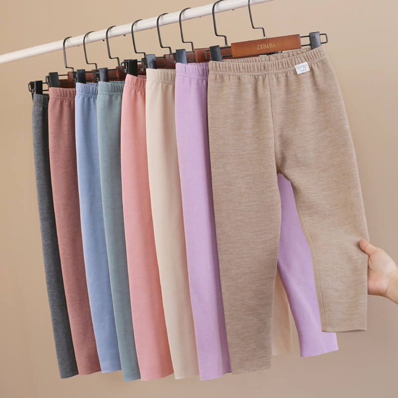 儿童蚕丝德绒保暖裤秋裤无骨