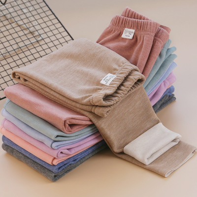 儿童a类无骨蚕丝羊毛德绒打底裤