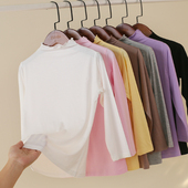 女童长袖 儿童莫代尔半高领薄打底衫 秋冬童装 t恤秋衣中大童保暖衣