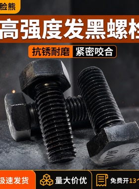 8.8级外六角螺丝钉黑色高强度加长螺栓M3M4M5M6M8M10M12M16M20-30