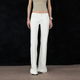 女春设计感长裤 白色黑色中腰直筒微喇牛仔裤 后口袋刺绣 ourhour