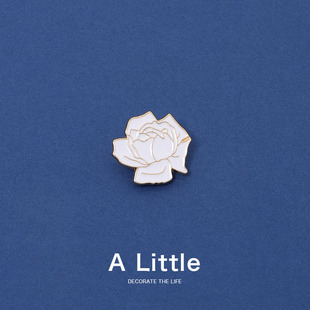 Little玫瑰花胸针男女可爱金属徽章小众别针包包配饰情侣小礼物