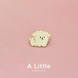 配饰 Little小狗狗胸针可爱卡通金属徽章男女别针装 饰黄子韬同款
