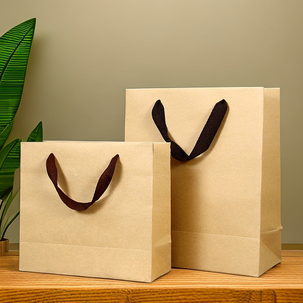 茶叶礼品袋牛皮纸加厚通用手提袋半斤一斤装普洱红茶绿茶手拎纸袋