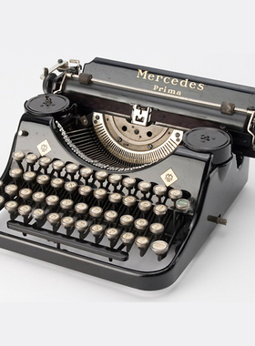 MERCEDES打字机德国梅赛德斯机械英德文键盘正常使用中古旧物文艺