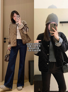 两穿丝绒棉衣！气质轻暖3M新雪丽棉绗缝菱格棉服2025冬新G112417