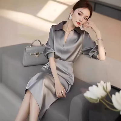 法式高级感百搭洋派套装高级感时尚减龄气质两件套女宽松简约长裙