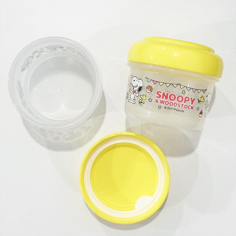 日本产进口正品可爱史努比零食水果分装盒微波炉洗碗机可用150ml