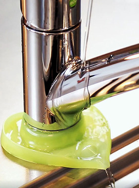 日本进口硅胶水龙头套导流沥水垫厨房浴室家用滴水积水防水垢漏水