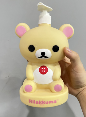 韩国进口轻松熊乳液器按压瓶洗发水沐浴露洗手液分装可爱小熊公仔